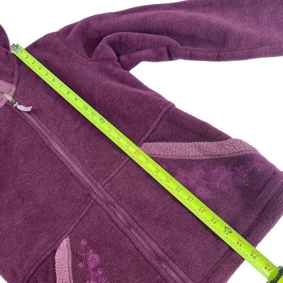 Rare Vintage Patagonia Synchilla Purple Floral Embroidery Full Zip Sherpa Jacket - Picture 11 of 12